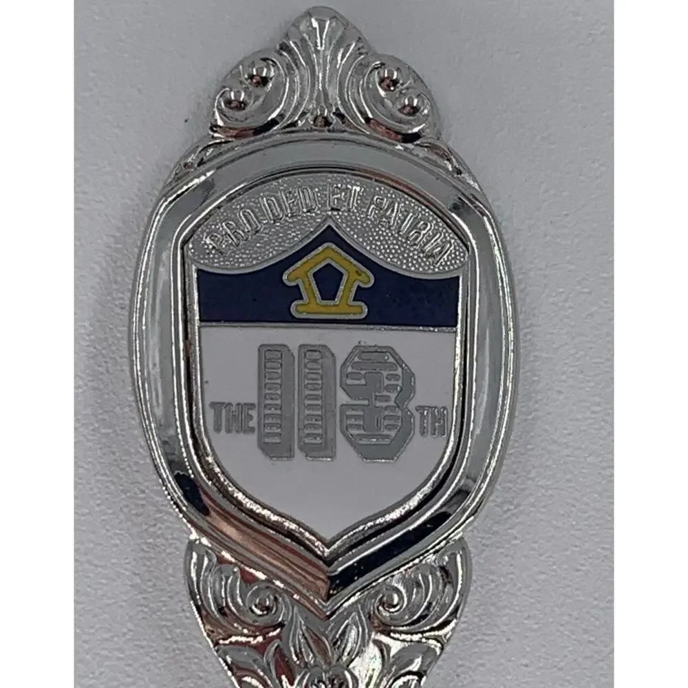 Collectors Spoon Silver Foil 8.5 Proded Et Patria The 113th New In Bag Small